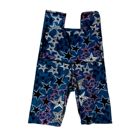 NWOT Emily Hsu Star Print High Waist Leggings Size Small - Picture 2 of 5